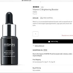 111 Skin Vitamin C Brightening Booster! NIB!